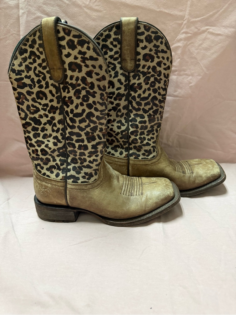 Ariat Turquoise Leather Inner Boot Detail
